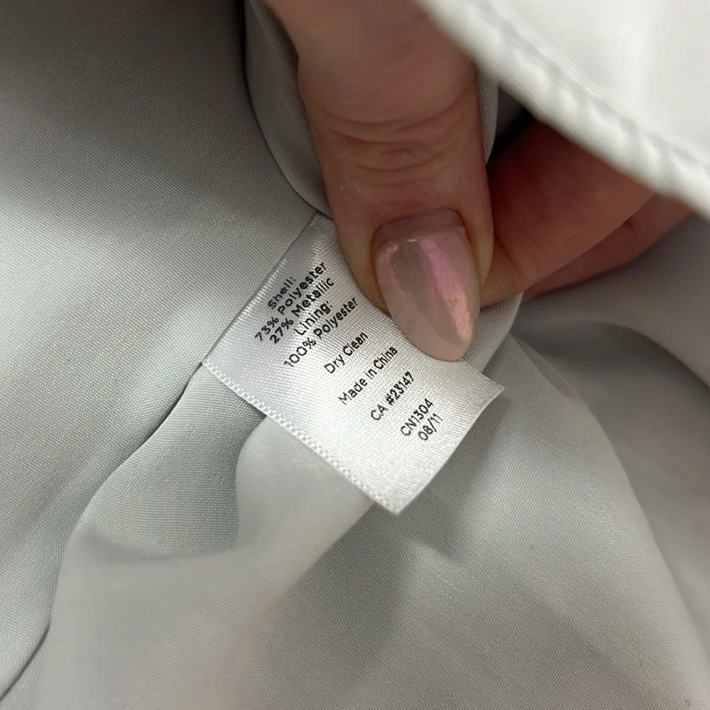 Talbots Metallic Silver Micro Pleat A-line Skirt - Picture 5 of 6
